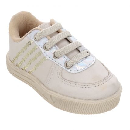 Tênis Infantil Linda Ju 2024111 - Off White/bege - Atacado