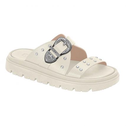 Sandália Feminina Moleca 5504.103.9569 - Branco Off (35312) - Atacado